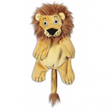 JW Crackle Heads Plush Lion Toy
